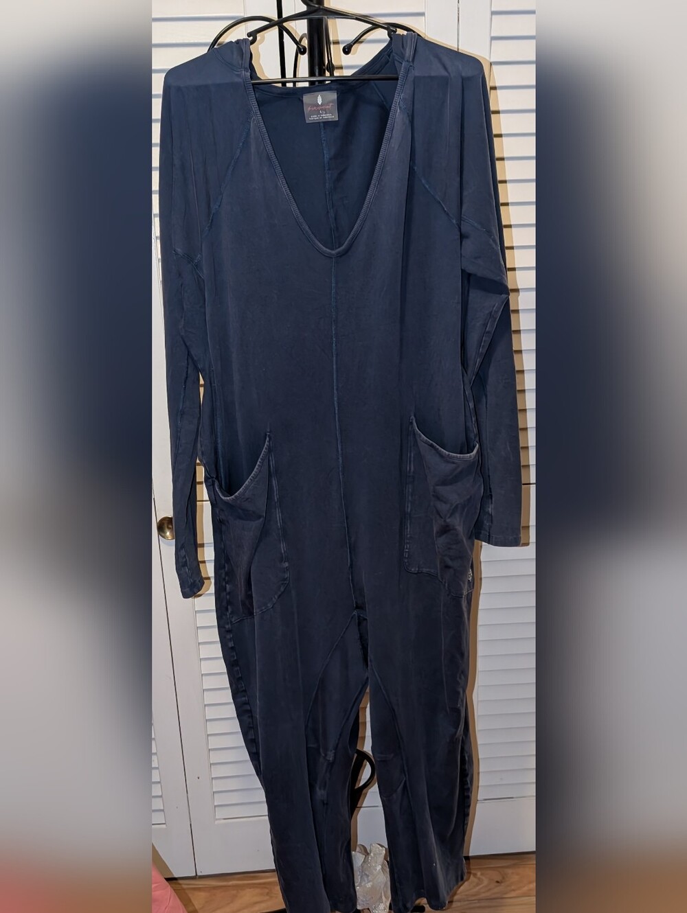 Free People Navy Blue Jumpsuit Size Large